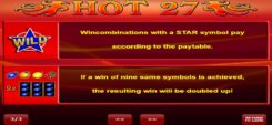 Hot 27 slot game wild scatter