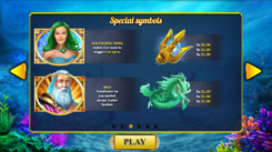 King of the Trident slot game special symbols