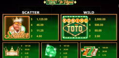 Koning Toto in Vegas slot game wild