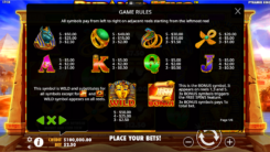 Pyramid King slot game symbols