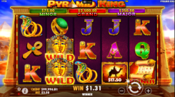 Pyramid King slot game win