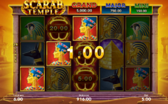 Scarab Temple slot game won