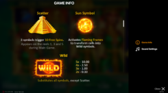 Solar Temple slot game game info