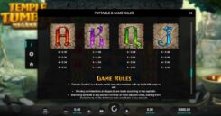 Temple Tumble slot game symbols low