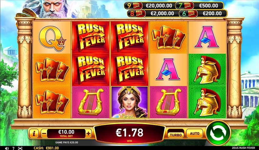 Zeus Rush Fever Slot Game Win