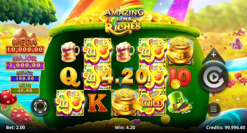 Amazing Link Riches slot game won