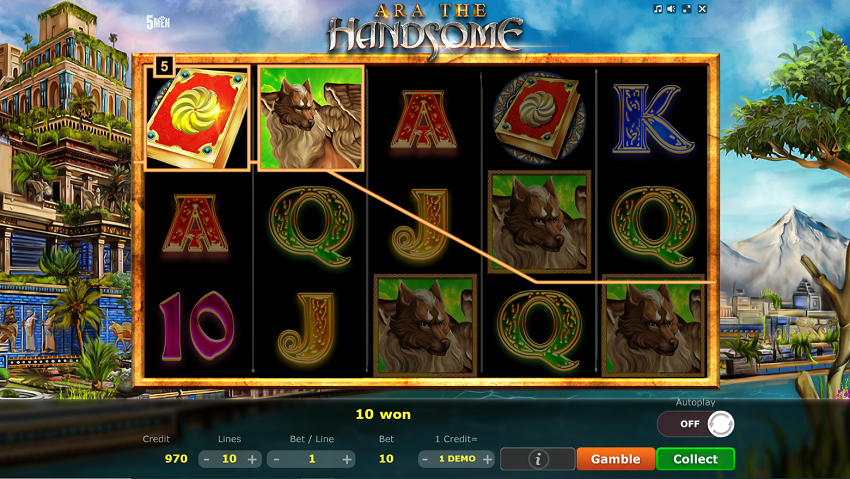 Ara the Handsome slot game won