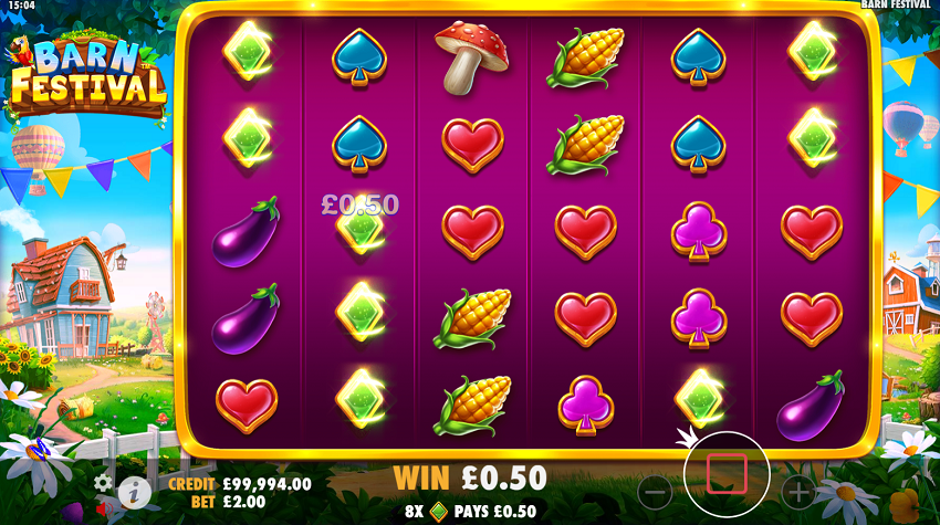 Barn Festival slot game win