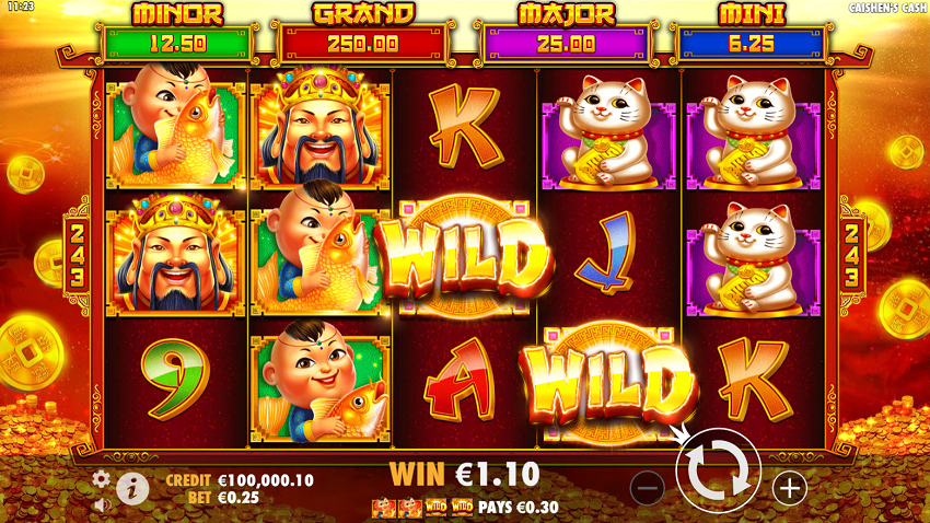 Caishens Cash slot game win