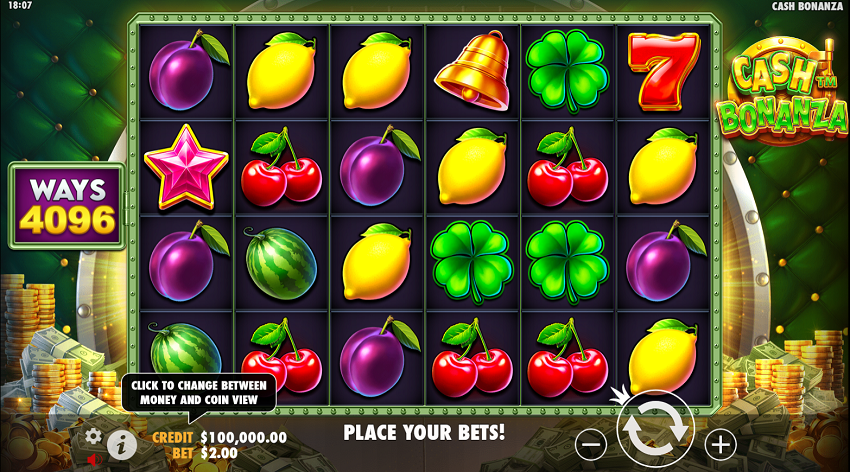 Cash Bonanza slot game reel