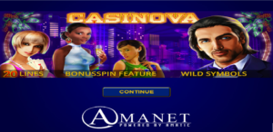 Casinova slot game logo
