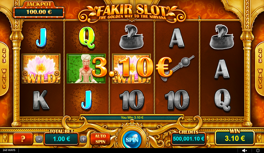 Fakir slot game win