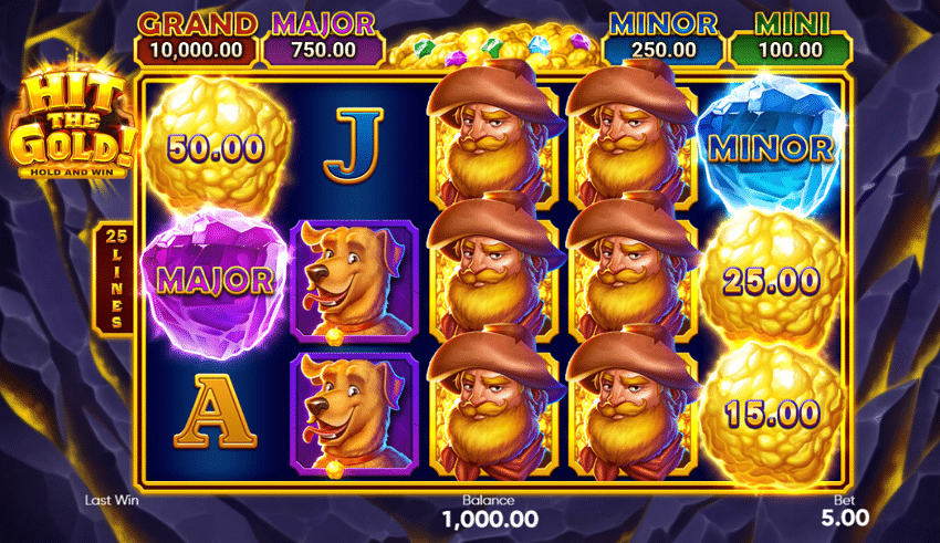 Hit The Gold slot game reel