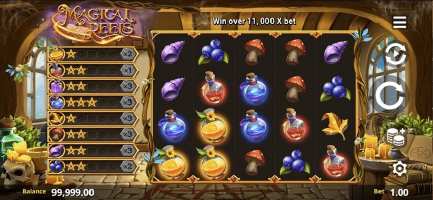 Magical Reels slot game win
