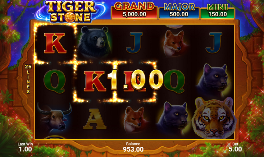 Tiger Stone slot game win