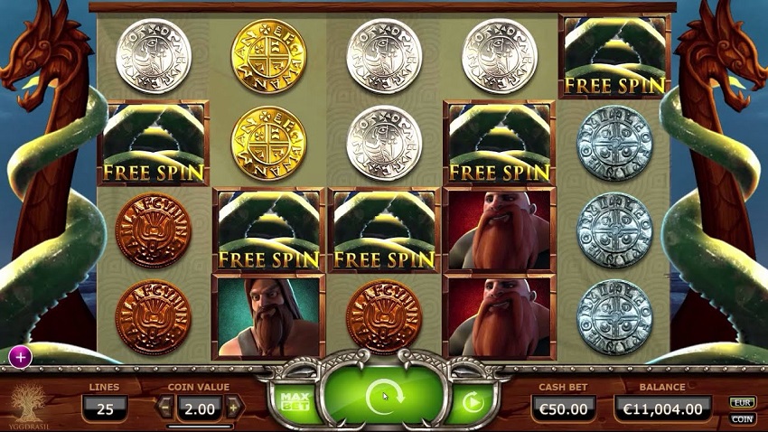 Vikings go Wild slot game reel