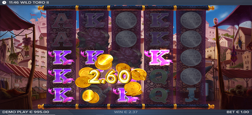 Wild Toro 2 slot game win