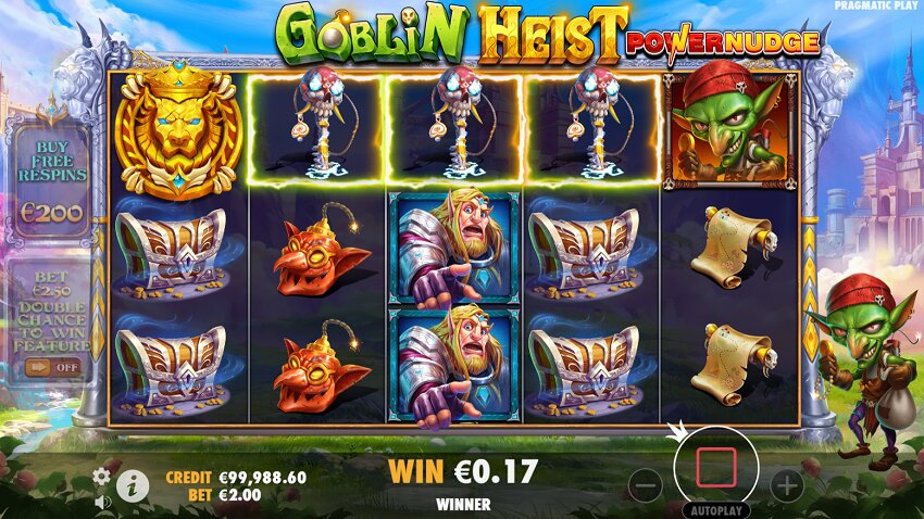 Goblin Heist Powernudge slot game won