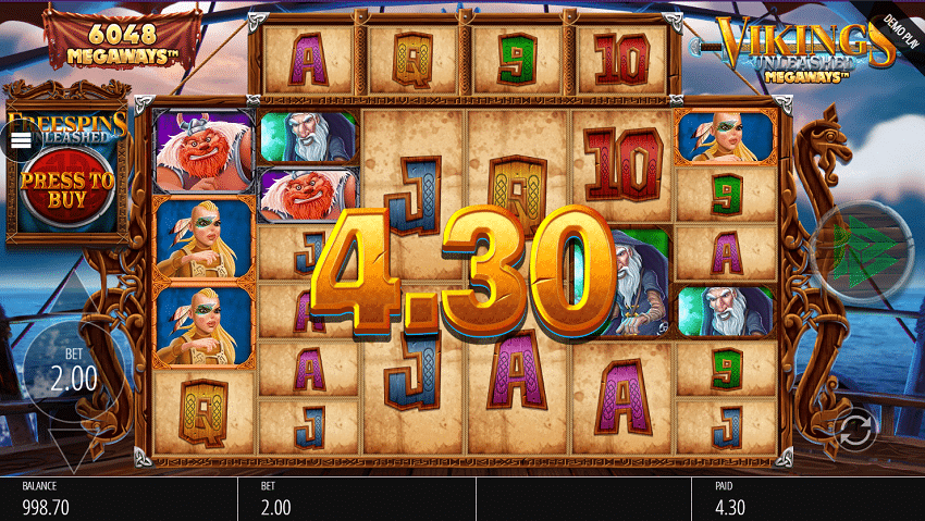 Vikings Unleashed slot game won