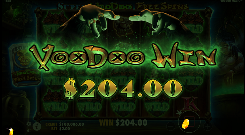 Voodoo Magic slot game woodooo win
