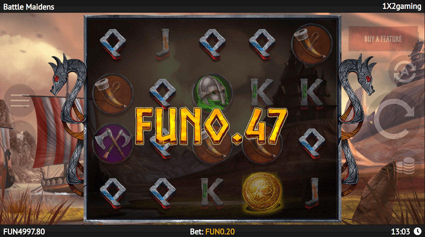 Battle Maidens Slot game win