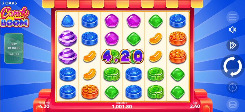 Candy Boom slot game win
