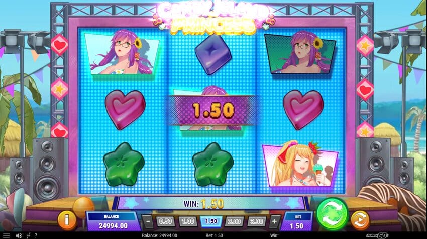Candy Island slot game win