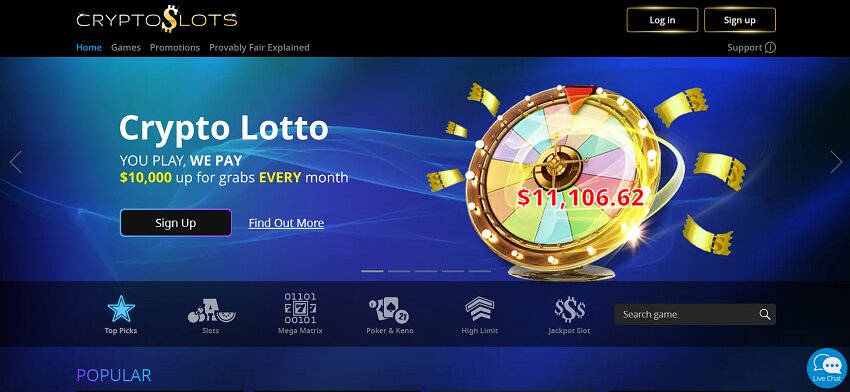Cryptoslots Casino slot game