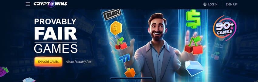 Cryptowins Casino Homepage