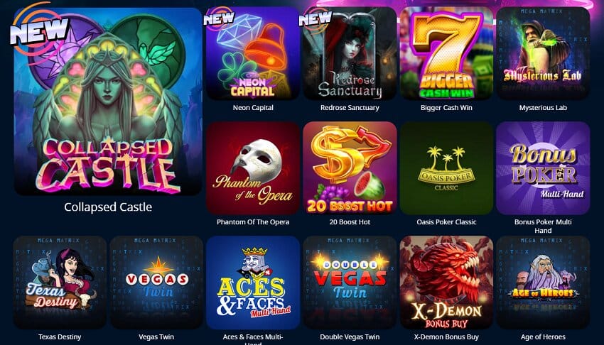 Cryptowins casino games
