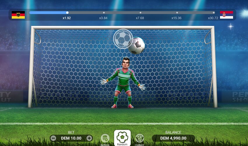 Penalty Shoot Out slot game won