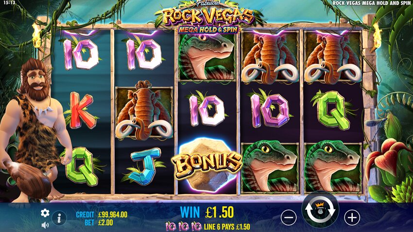 Rock Vegas slot game win