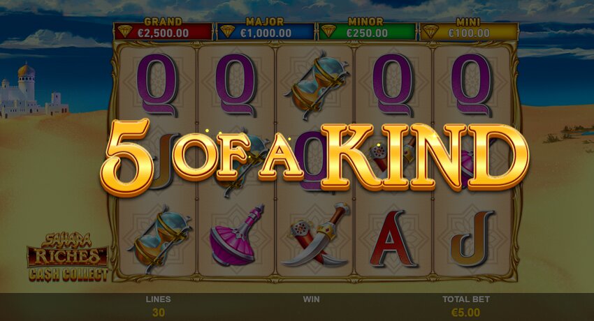 Sahara Riches Cash Collect slot game win