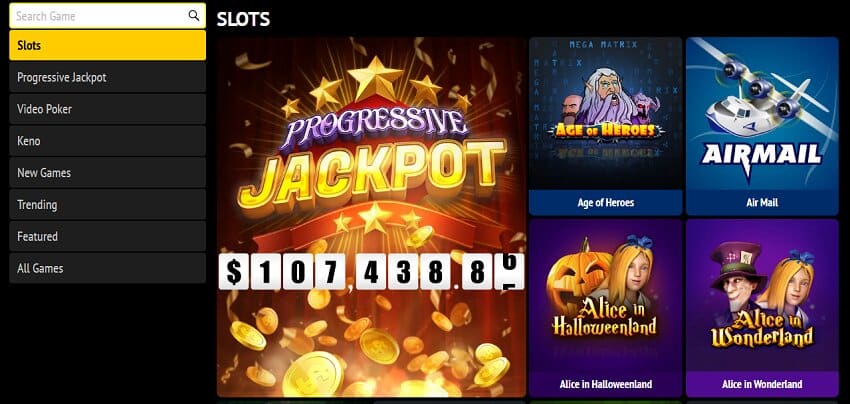 Slotland Casino Slots page