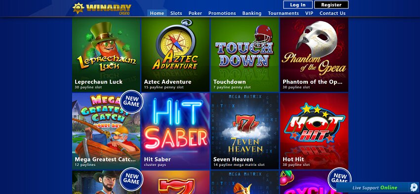 Winaday Casino games slots