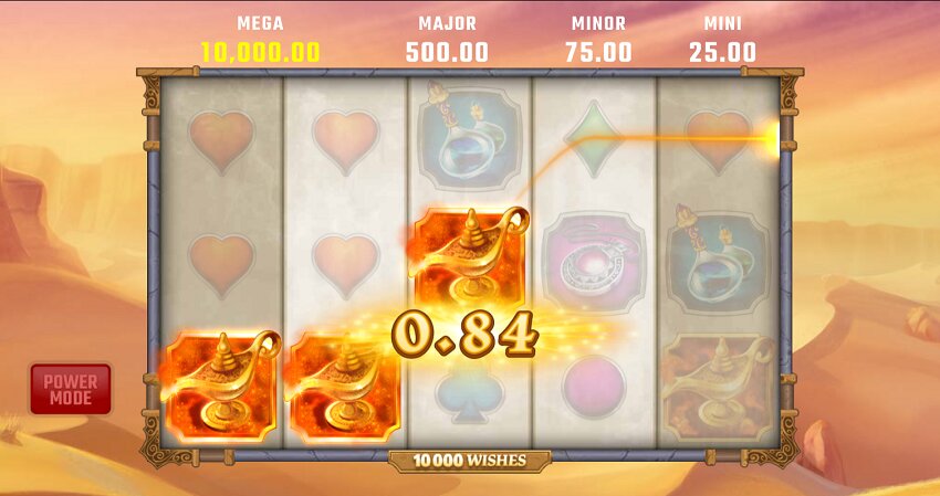 10000 Wishes slot game win