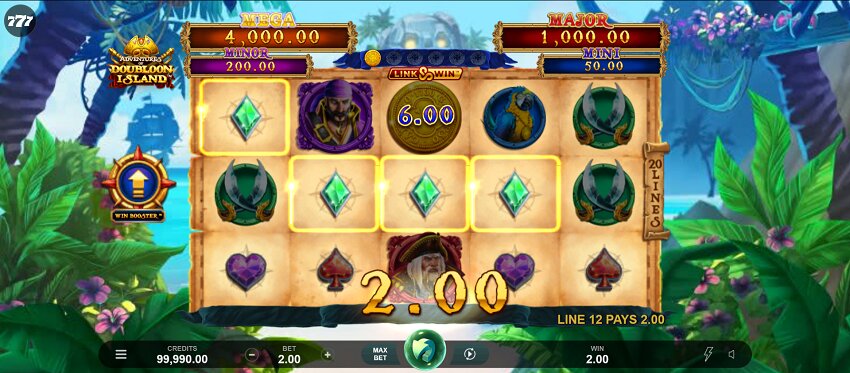 Adventures of Doubloon Island slot game win