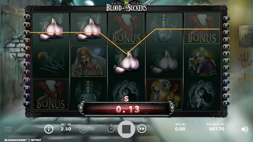 Blood Suckers slot game won
