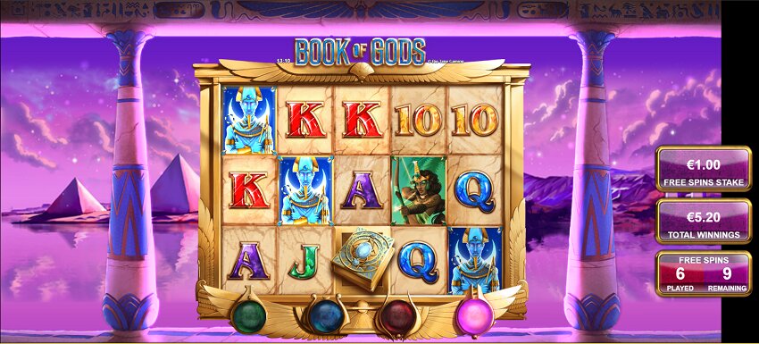 Book of Gods slot game won