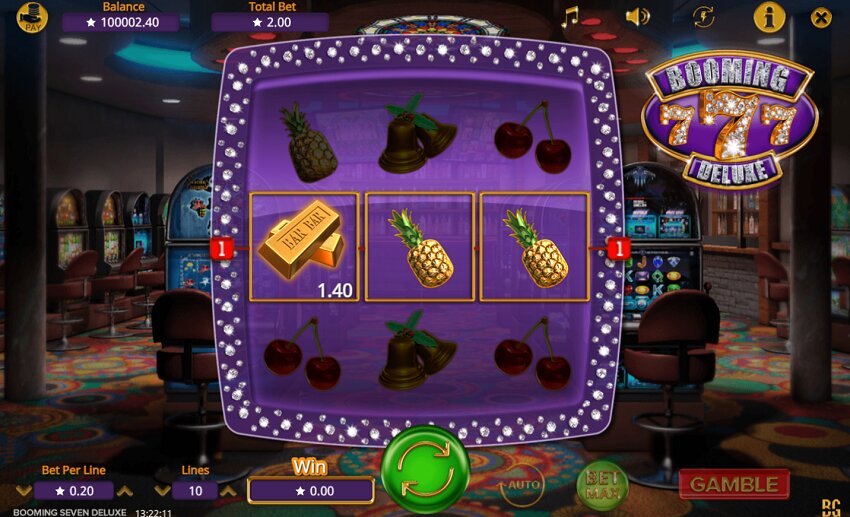Booming Seven Deluxe slot game won