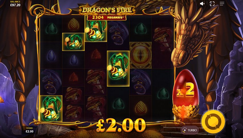 Dragons Fire Megaways slot game won