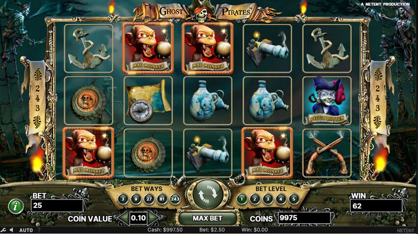 Ghost Pirates slot game win