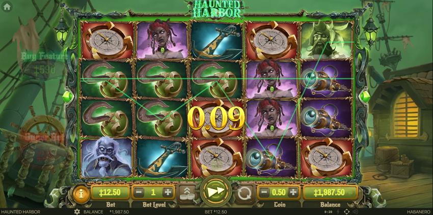 Haunted Harbor slot game win
