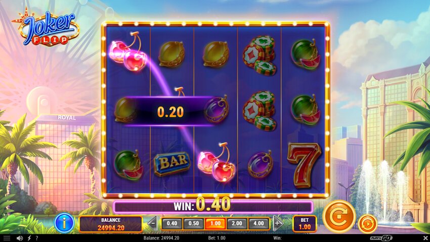 Joker Flip slot game win