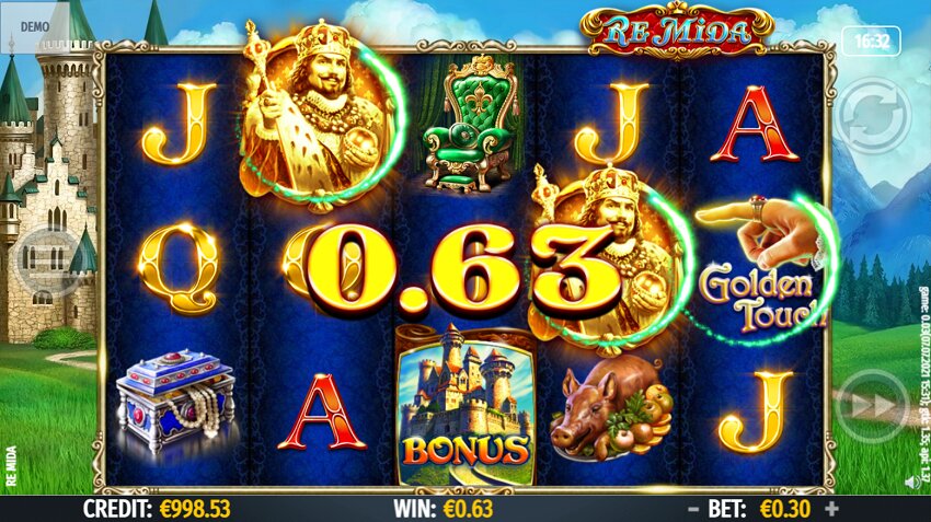 King Midas slot game won