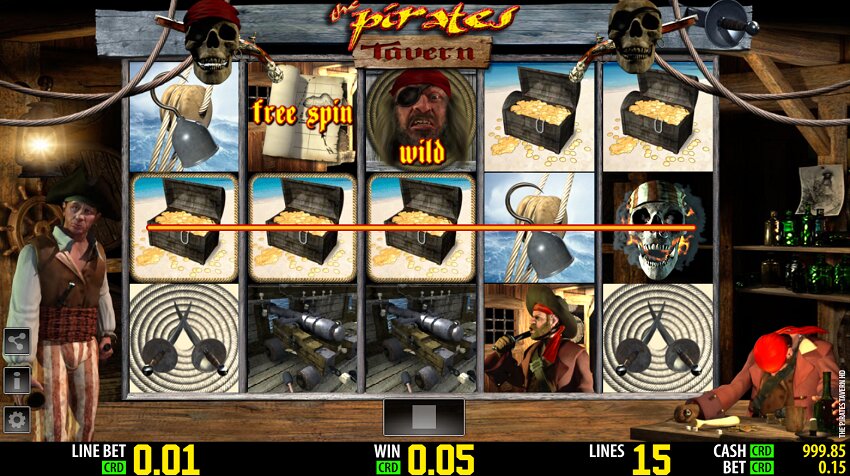 The Pirates Tavern slot game win