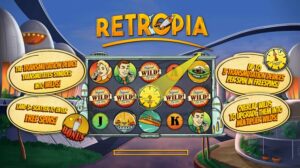 Retropia slot game logo