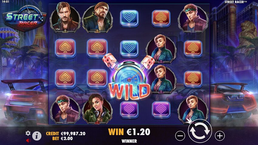 Street Racer slot game win