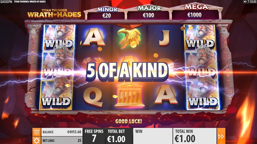 Titan Thunder Wrath of Hades slot game free spins