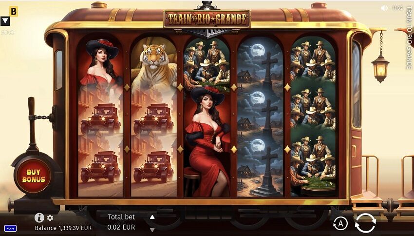 Train to Rio Grande slot game reel